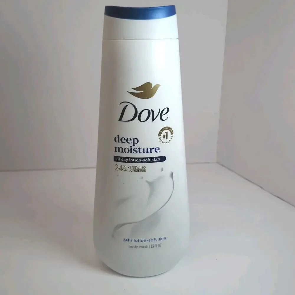 Dove Deep Moisture all day lotion for soft skin, 24hr Body Wash, 23 fl oz New